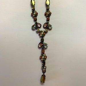 Browns/greens/yellow Cookie Lee Necklace